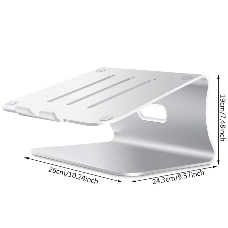 

Notebook Bracket Raise Computer Desktop Aluminum Alloy Base Heat Dissipation Anti-Skid Stand