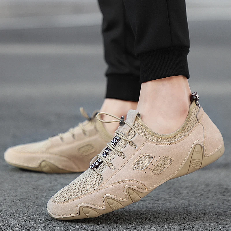 

Zapatos Casuales Mens Casual Shoes Hot Sale Summer Men's Sneakers 2020 For Men Fashion Mesh Sports Man Solid White Knitting