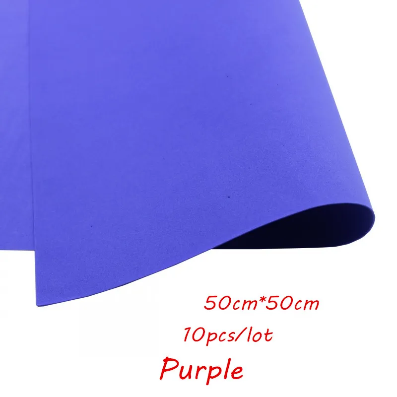 Purple 10 шт 50*50 см 0,8-1 мм Ручная работа Скрапбукинг Ремесло Скрапбукинг оберточная EVA губка пена бумага для цветочного фона DIY вечерние украшения - Цвет: Purple