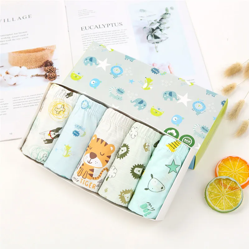 5 шт. / Лот детское нижнее белье хлопковые трусики для мальчиков детские