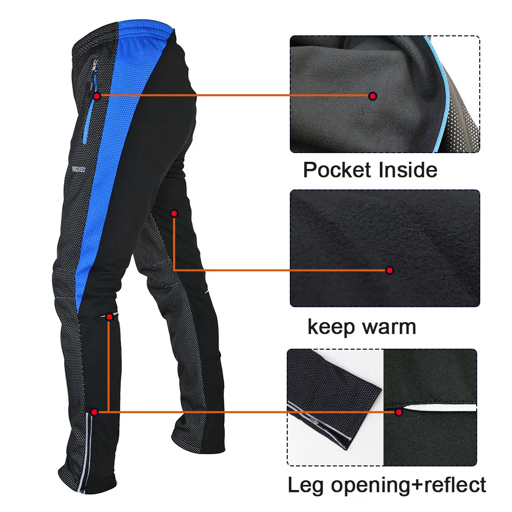 Мужские зимние велосипедные брюки ARSUXEO теплые флисовые уличные спортивные для