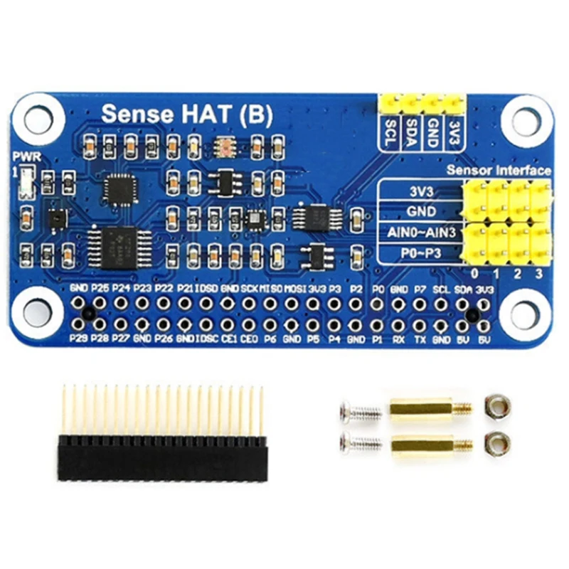 

Sense HAT (B) для Raspberry Pi, встроенный модуль с несколькими мощными датчиками, поддерживает внешние датчики