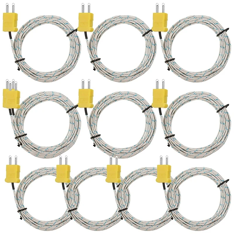 

3Meter K Type Mini-Connector Thermocouple Temperature Probe Sensor Temperature Sensing Line K Type Thermocouple Wire