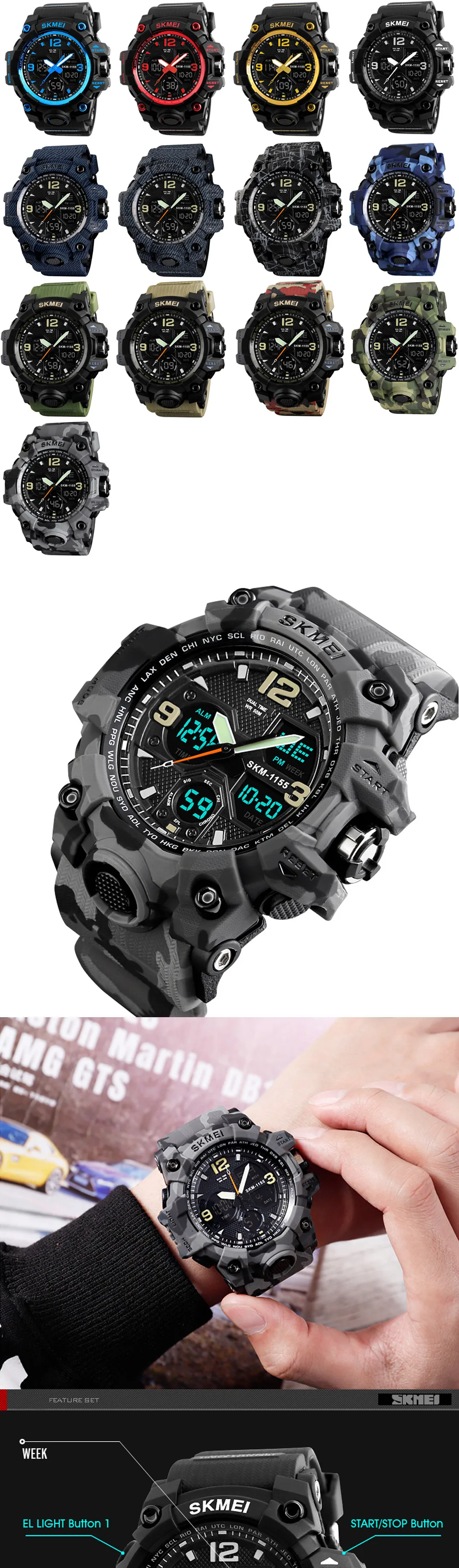 SKMEI naviforce часы мужские брендовые военные мужские спортивные часы Роскошные водонепроницаемые аналоговые кварцевые часы мужские модные светодиодный цифровые часы Relogio Masculino