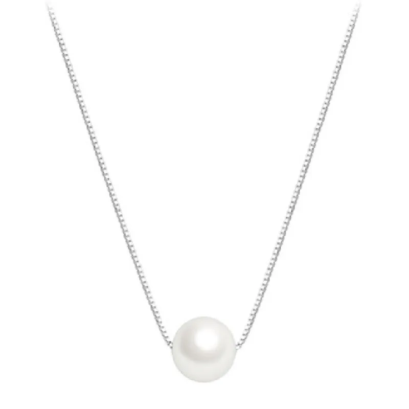 

Pearl Pendant Necklace Women's Single Pearl Pendant Design Simple and Individual Clavicle Chain Temperament Fashion Jewelry