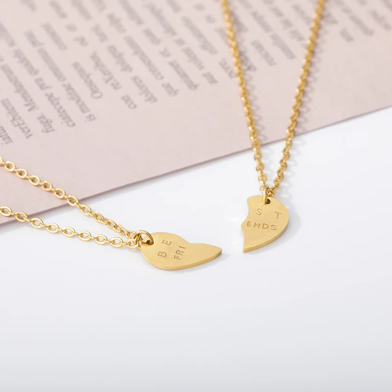 Великолепная сказка Colar из двух частей Best друзья ожерелье женщин Рождество