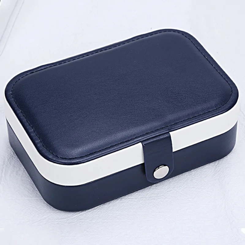 

Leather Portable Jewelry Box Double Earrings Earrings Ring Jewelry Storage Box Storage Jewlery Organizer Storage Organizer