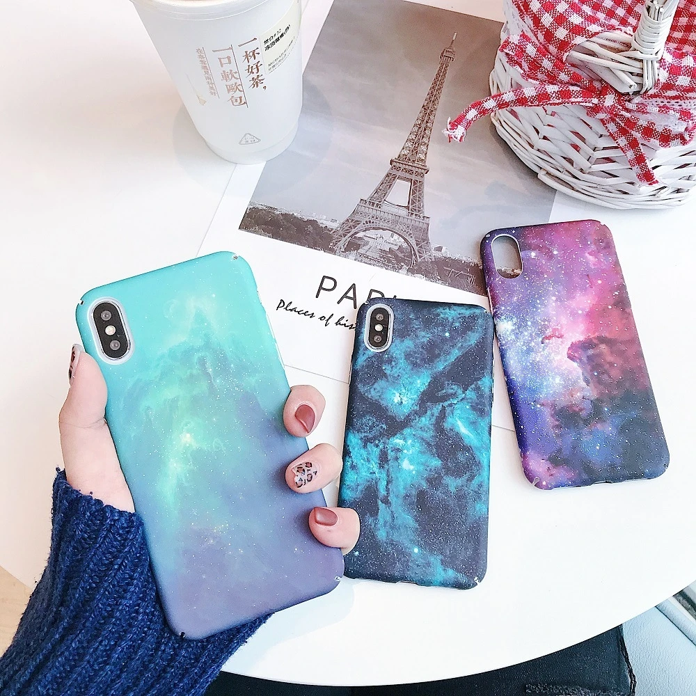 Светящийся чехол для iPhone XS Max XR X 7 8 Plus 6 6S + Чехлы Матовый Жесткий ударопрочный