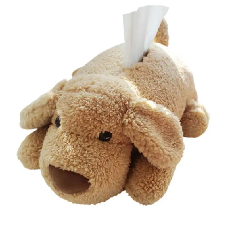 Милая собака коробка для салфеток держатель автомобильных сидений офиса