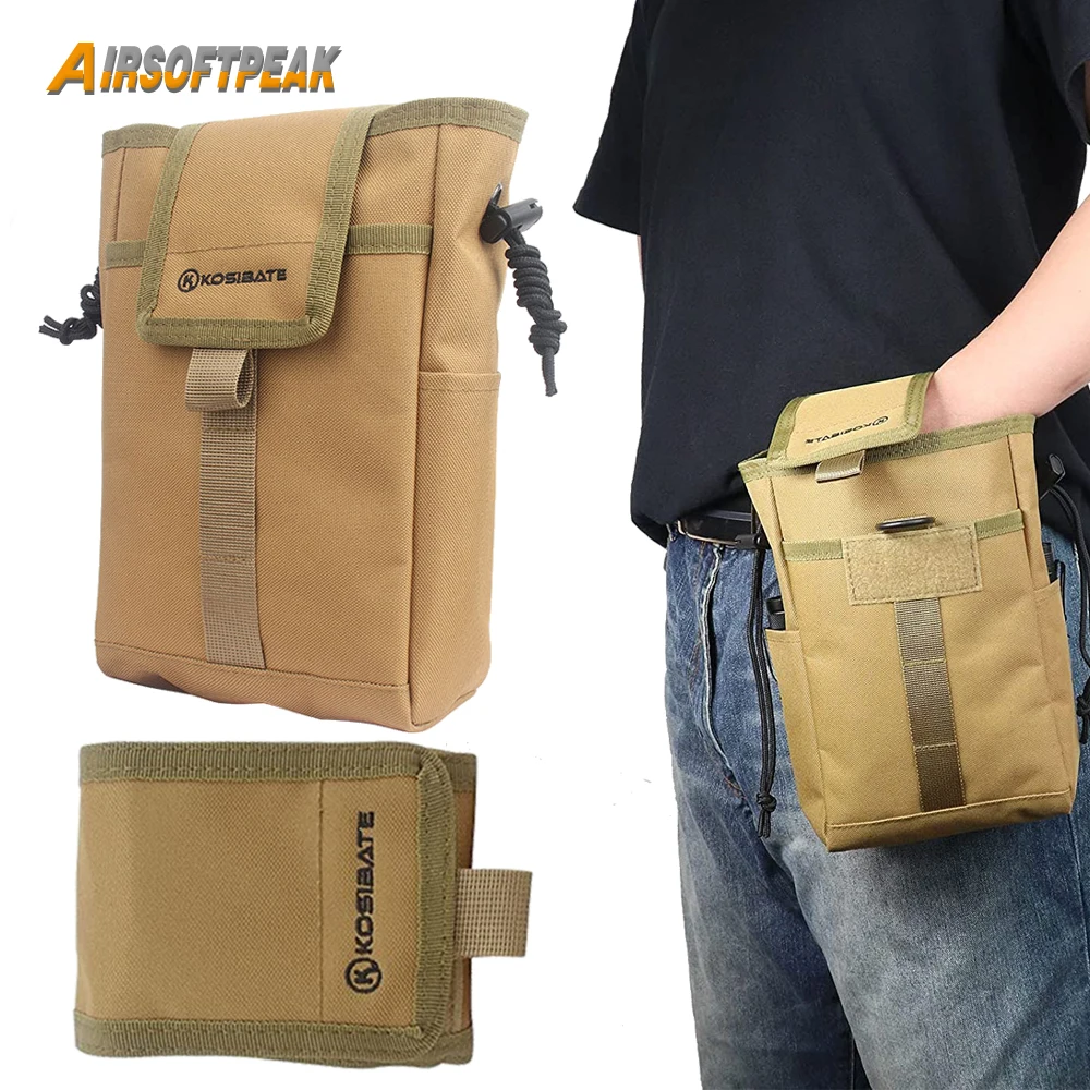 

Tactical Foldable Molle Waist Belt Bag Military Dump Drop Magazine Pouch Outdoor Utility EDC Pack Airsoft Hunting Recovery Bags