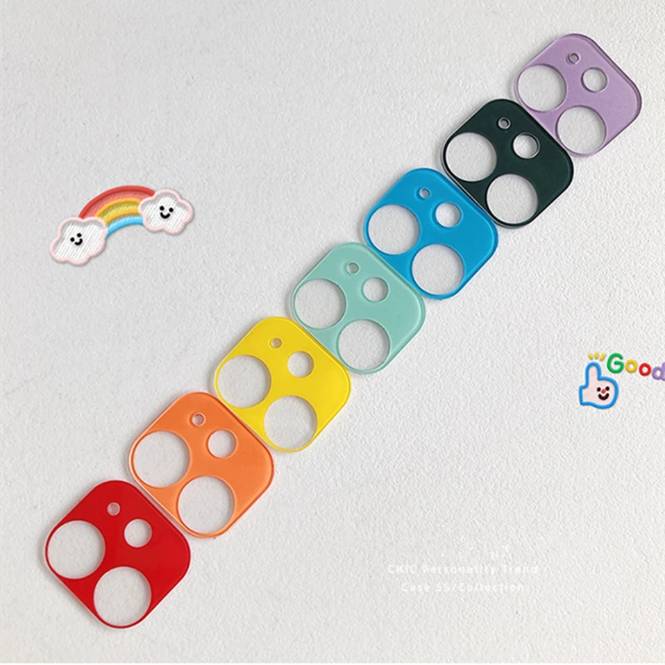 Защита для объектива 3d-камеры iPhone 13 12 11 Pro Max полное покрытие красочная Рамка 13Pro