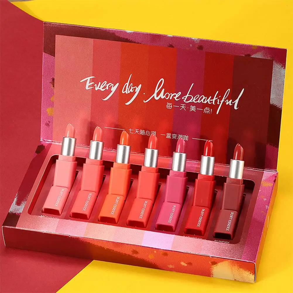 

7 Pcs/set Women Lipstick 7 Colors Long Lasting No-fading Moisturizing Lip Gloss Lip stick