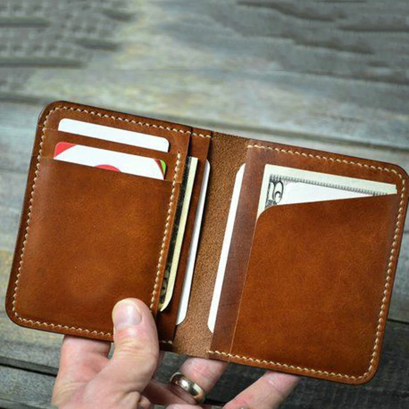 DIY leather craft высечки простой двойной держатель для карт маленький кошелек нож плесень высечки ручной удар инструмент шаблон 120x95 мм