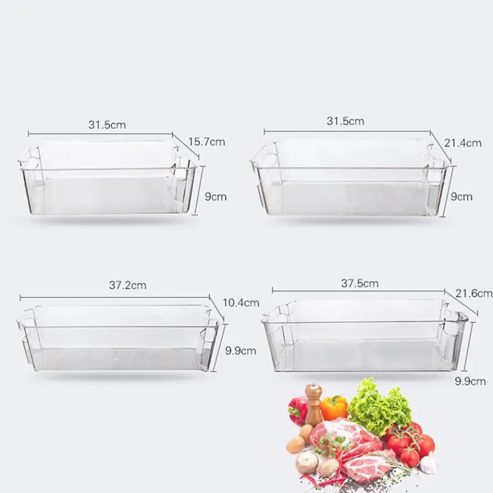 

Fruit Vegetable Organizer Tray Freezer Fridge Drawer Pantry Clear Storage Rack