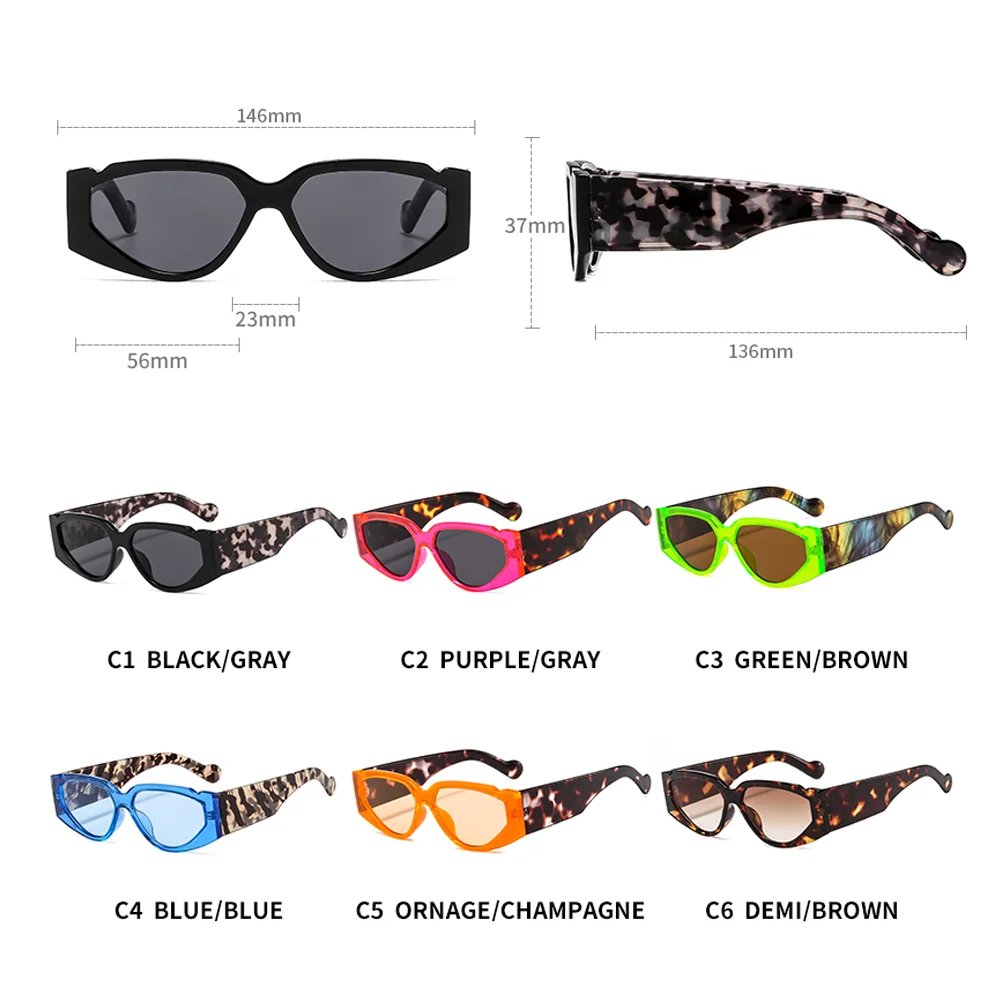 

2020 New Fashion Small Cat Eye Sunglasses Women Men Retro Plastic Frame Vintage Sexy Leopard Steampunk Sun Glasses Shades UV400