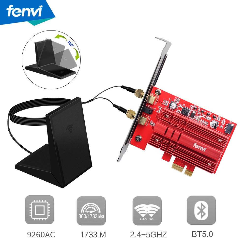 Fenvi двухдиапазонный PCIE Беспроводной Wi Fi адаптер Bluetooth 5 0 беспроводной ac 2030 Мбит/с