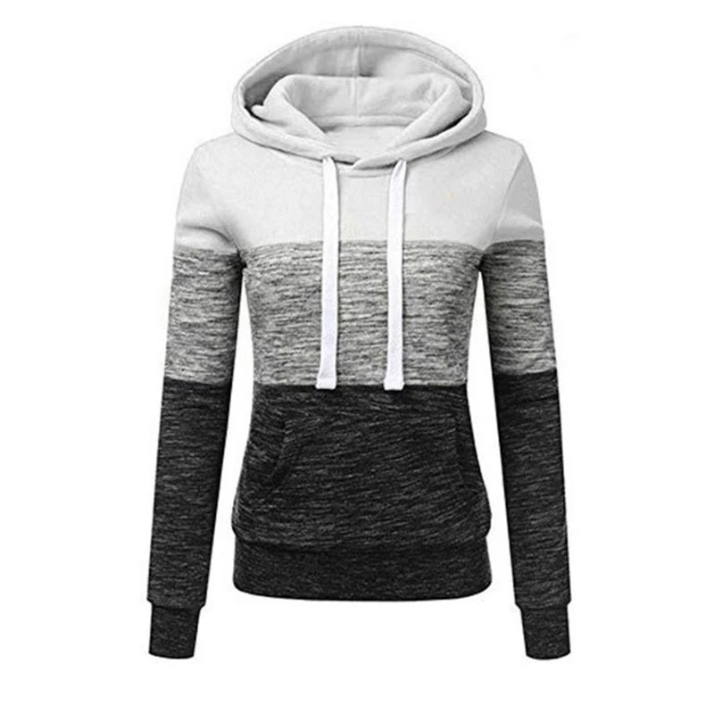 Women Sweetshirts Patchwork 2021 Autumn Winter Casual Oversized Female Hoodies Ladies Streetwear Top Hooded Clothes Aesthetic