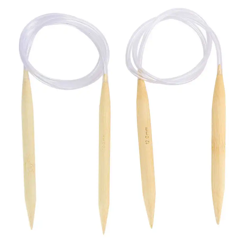 2 шт. бамбуковые круглые спицы прозрачные трубчатые крючки для вязания