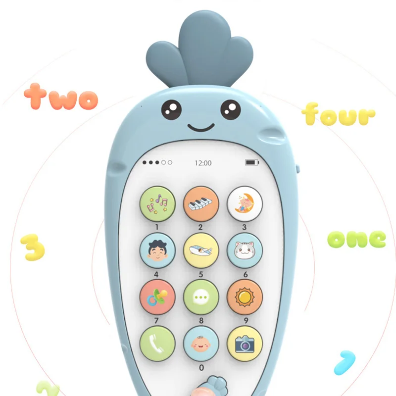 Электронная игрушка мультфильм телефон детский мобильный Обучающие игрушки