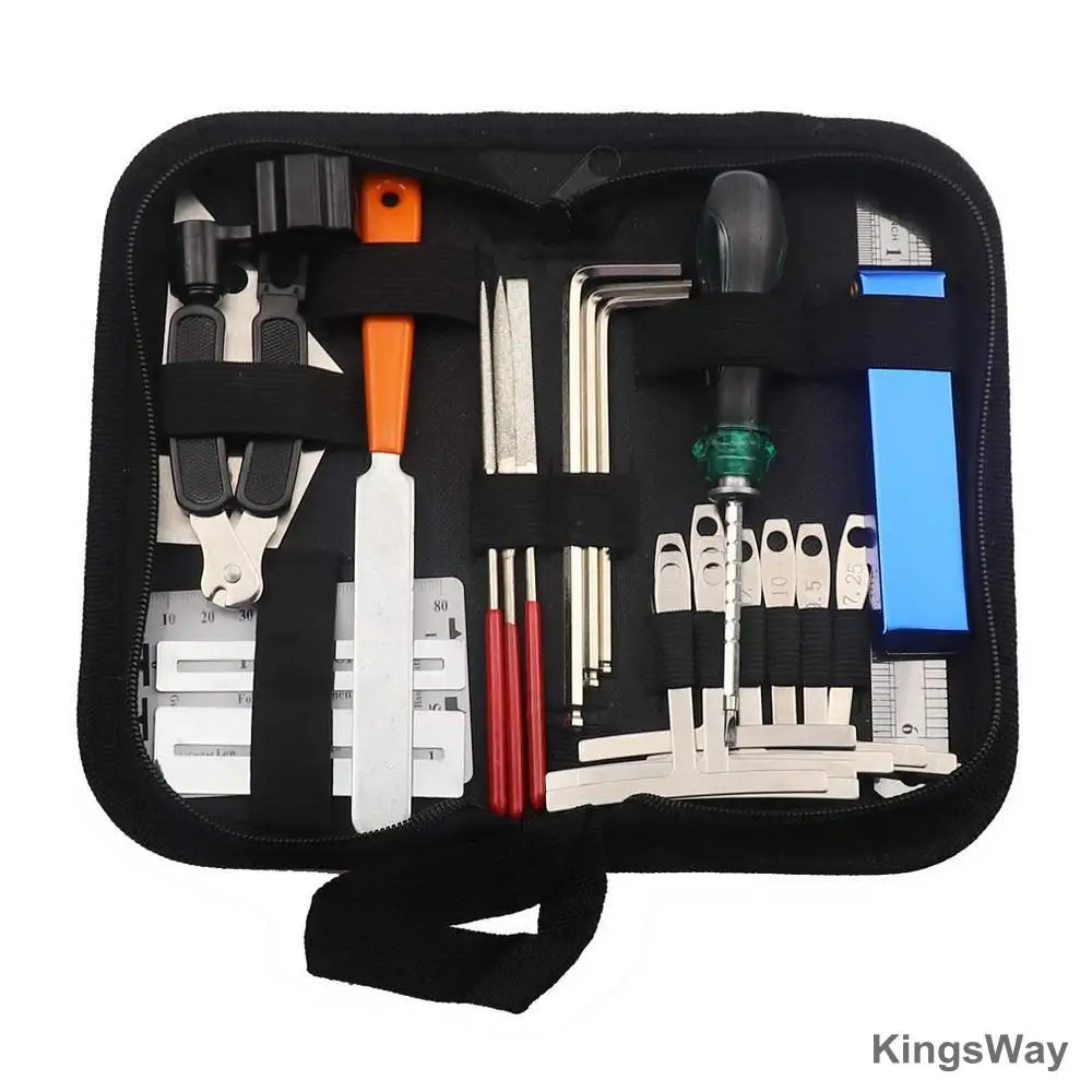 

Guitar Tool Kit Repairing Guitar Maintenance Tools String Organizer Gauge Measuring Tool Hex Wrench Set Instrument Tools Suits