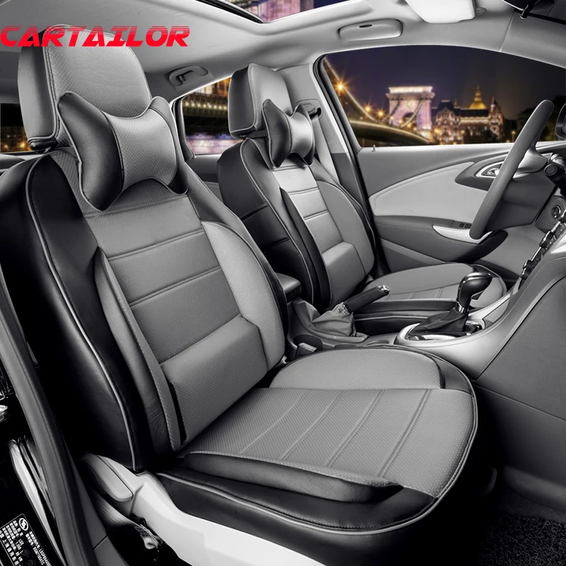 

CARTAILOR PU Leather seat covers fit for BENZ SLK car seat cover custom front 2pcs cover seats protector leatherette car styling