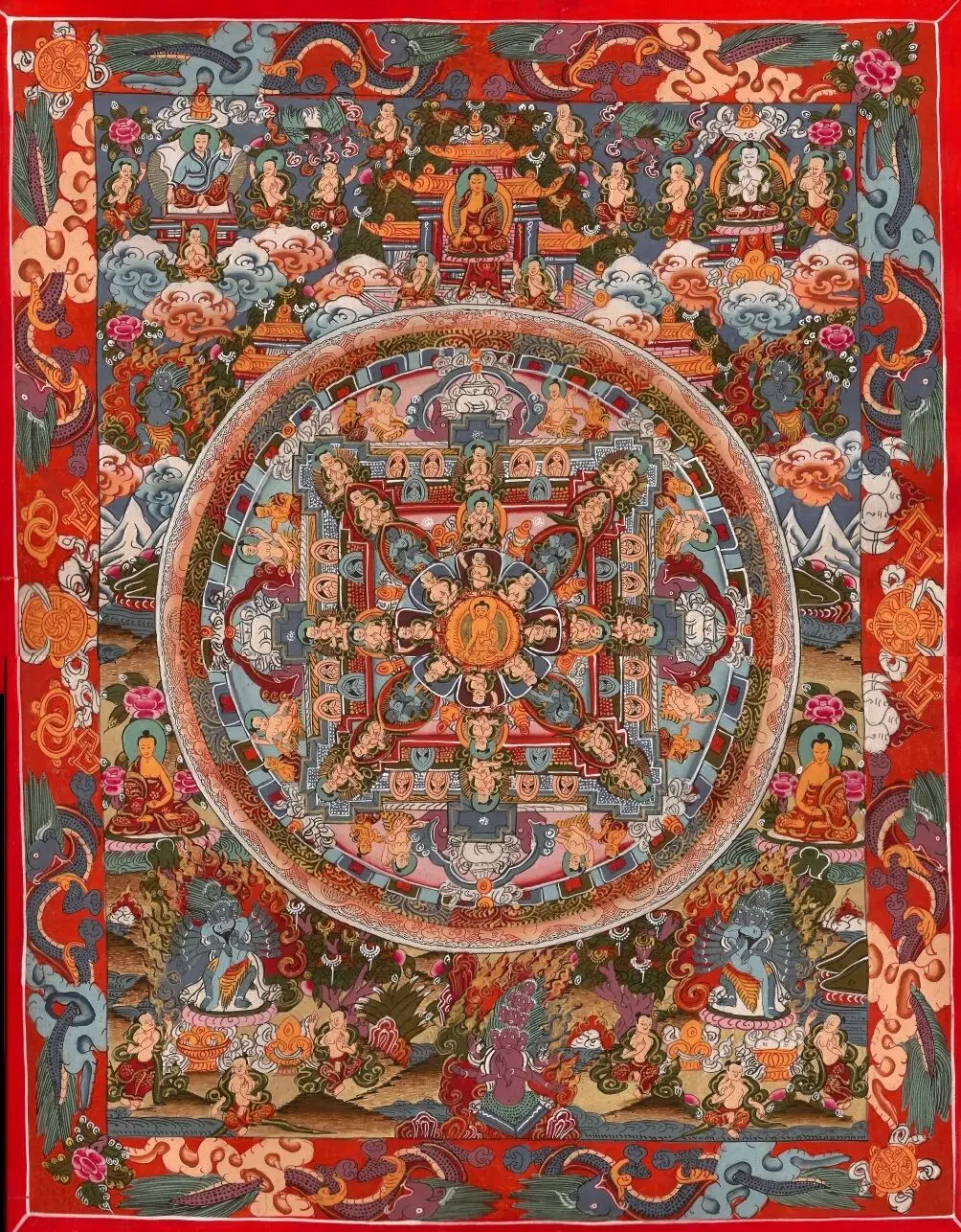 

Buddhist Mandala (Picture Poster Religion Buddha Buddhism Art) Silk Poster Print 24x36inch