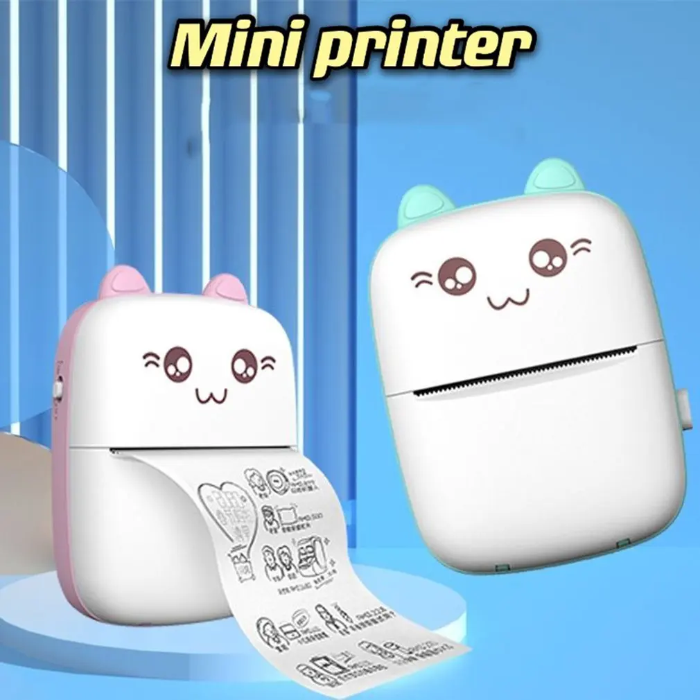 

Портативный термопринтер MINI CAT Print Photo Pocket, беспроводной термопринтер для этикеток Bluetooth совместимый принтеры Android IOS