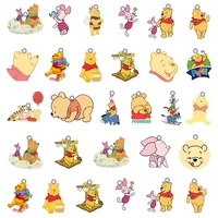 disney classic winnie the pooh anime shape epoxy resin charms pendant acrylic jewelry for diy making accessories jewelry wn570