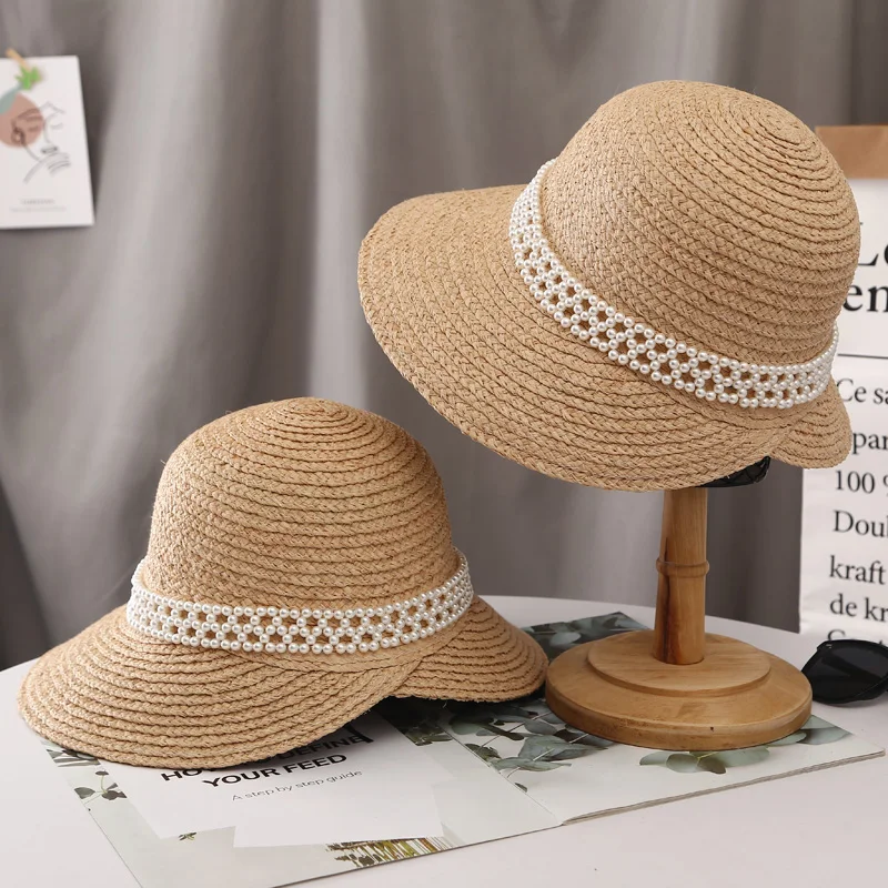 

New 2021 Straw Summer Hat Women Sun Hat with Wind Lanyard Wide Brim UPF 50+ un Protection Beach Hat Raffia Female Summer Cap