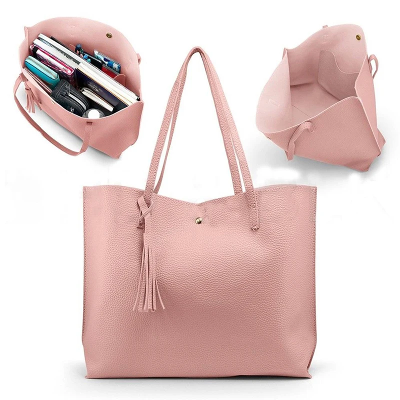 

Luxury Brand Women Shoulder Bag Soft Leather TopHandle Bags Ladies Tassel Tote Handbag High Quality Women's Handbags Hot