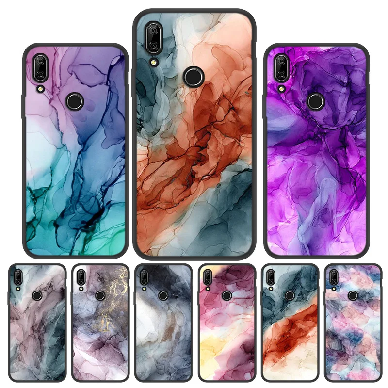 

Watercolor Marble Case For Huawei P Smart 2019 Cases Luxury Silicon Phone Fundas Huawei P Smart 2021 Z S 2020 Psmart Cover Coque