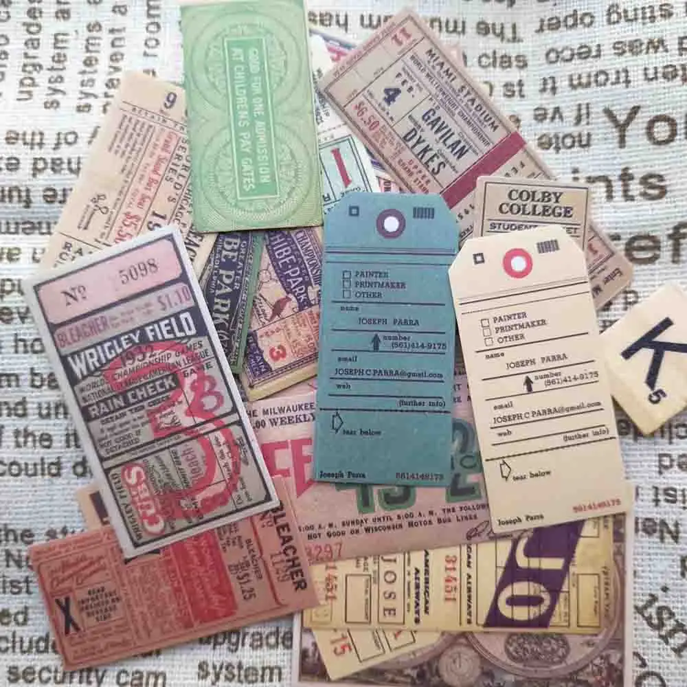 44 шт./лот Tim Holtz стиль винтаж ретро билетов старая бумага Билла Европа карта декоративная наклейка, сделай сам, скрапбукинг планировщик дневник альбом
