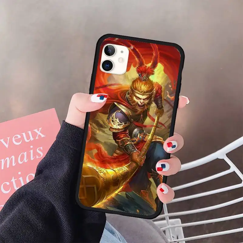 

Anime Monkey King Sun Wukong Phone Case for iPhone 11 12 pro XS MAX 8 7 6 6S Plus X 5S SE 2020 XR