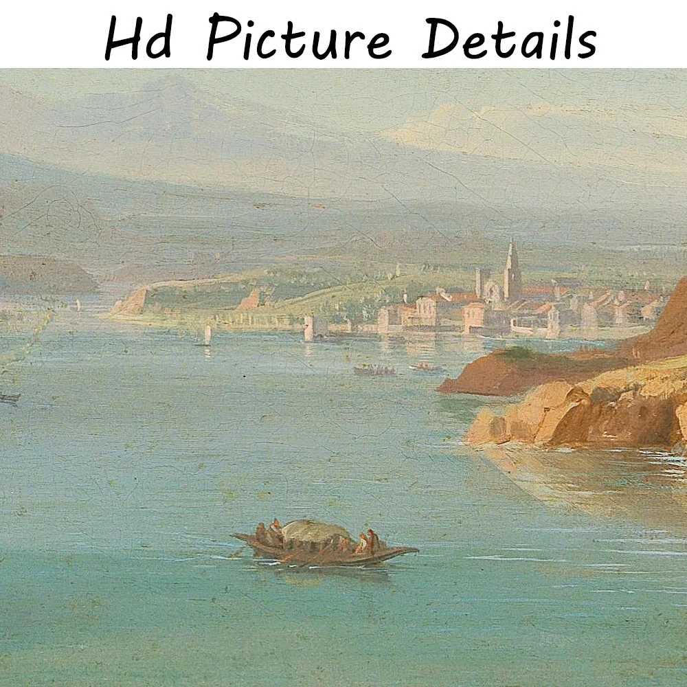 

Landscape Oil Painting Classical European Rural Lake Poster And Print Canvas Wall Art Picture for Living Room Cuadros Home Decor