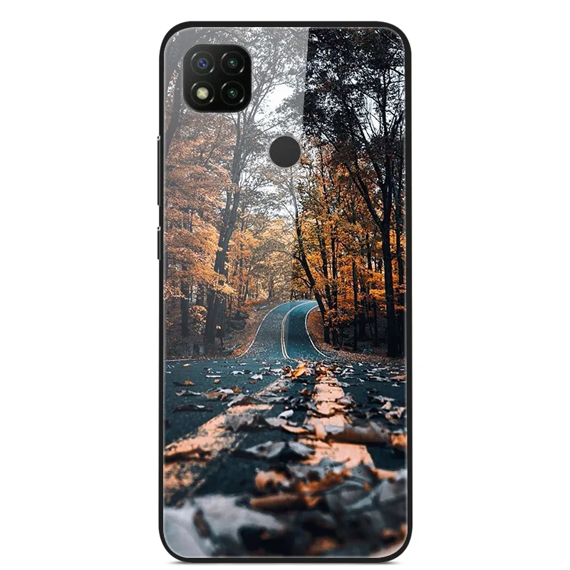 Luxury Cover Case for Xiaomi Redmi 9C Tempered Glass Cover for Xiaomi Redmi 9C NFC Case TPU Bumper on Redmi9C 9 C Funda 6.53''