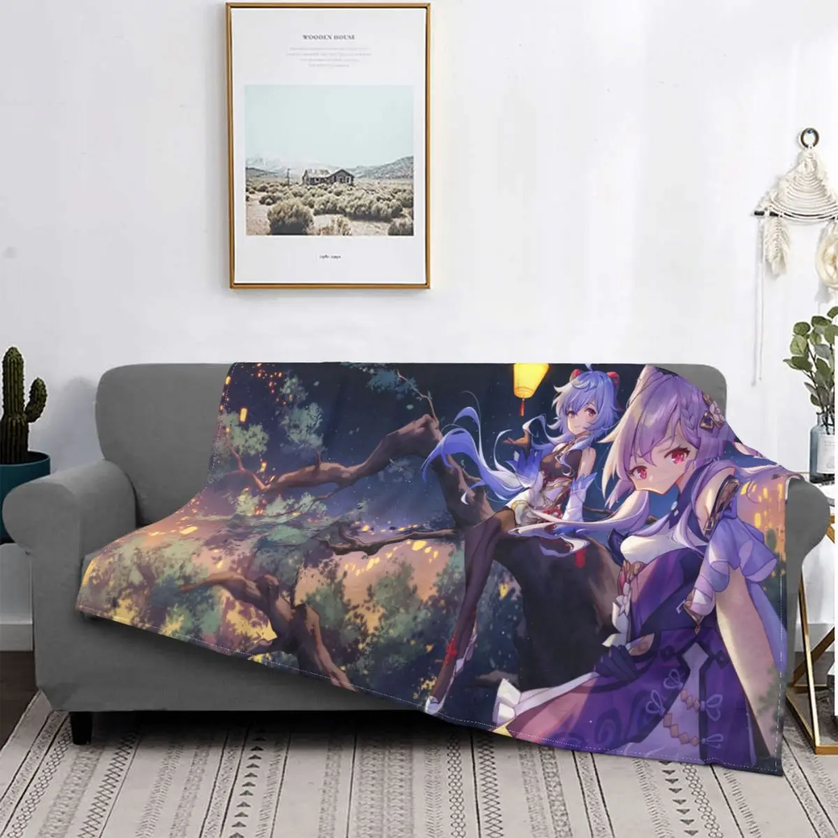 

Ganyu And Keqing Genshin Impact Blankets Quality Microfibre Blanket Throw