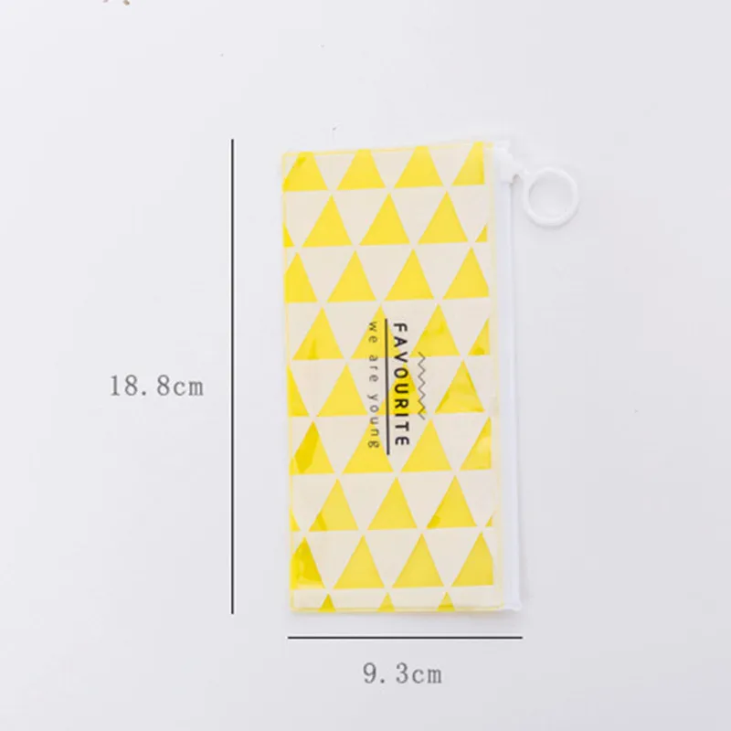 2 шт. прозрачный в виде многоугольника пеналы простой вытяжное кольцо дизайн Офис