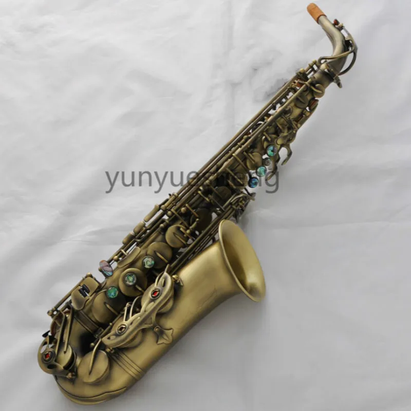 Профессиональный античный альт саксофон свернутый Note отверстие Eb Sax High F # с