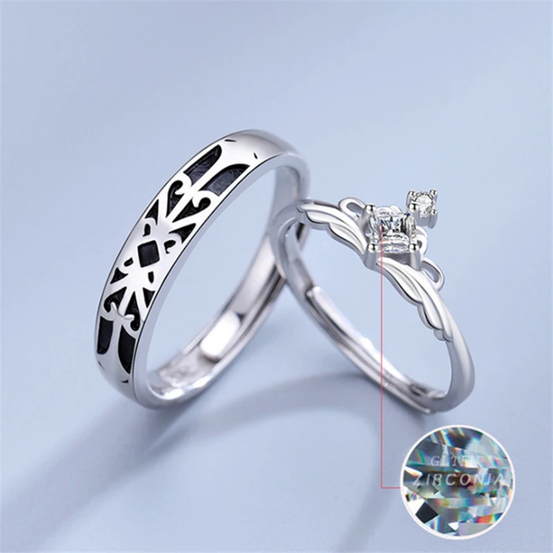 Высокое качество корейская мода принцесса &amp рыцарь влюбленные парные кольца