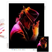 5d diy diamond painting set michael jackson full drill square picture crystal mosaic round diamond embroidery accessory