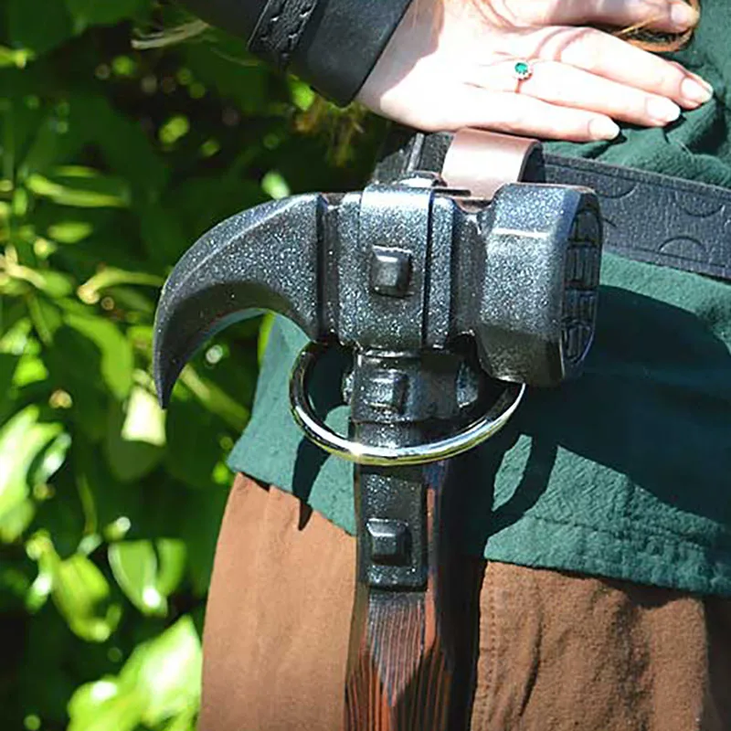 Средневековый военный топор-молот кольцо лягушка булава ремень вешалка для