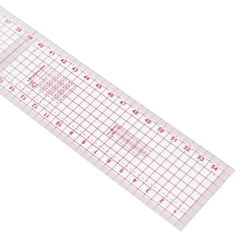 Швейная портная 54 см деленная двухсторонняя Метрическая прямая Линейка