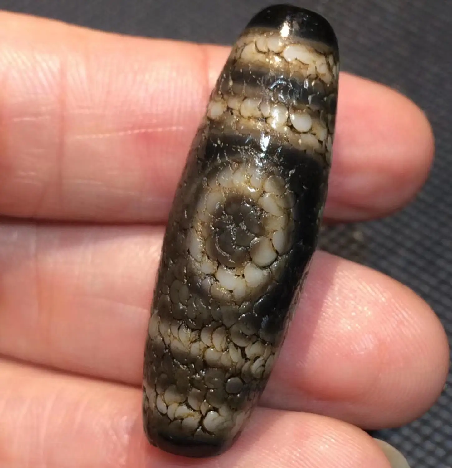 Волшебная Мощность Коллекционная сокровище Тибетский старый жирной Агат полный