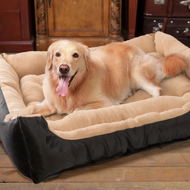 Hot Sale Dog Bed Waterproof For Dogs Washable S-3XL Pet Cozy House Soft Suede Fleece Nest Baskets Puppy Kennel | Дом и сад