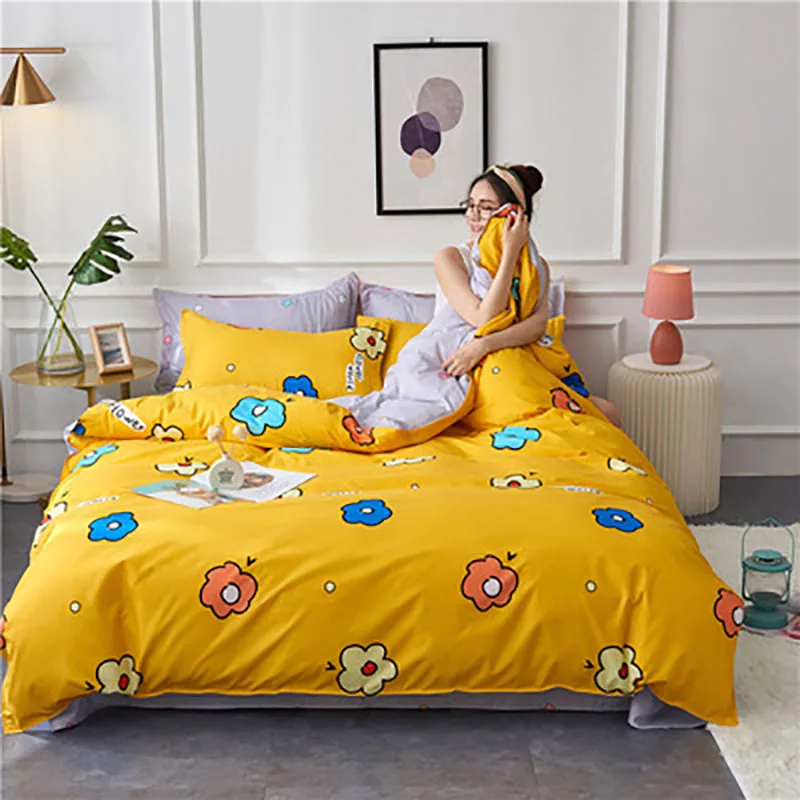 

Постельное белье, домашний текстиль, персиковые цветы, чистый хлопок, двойная кровать, комфортное домашнее мягкое покрывало, качественное п...