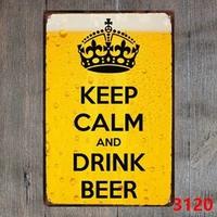 metal tin sign 2030 cm keep calm and drink beer funny sticker decor bar pub home vintage retro poster comic stickervisit our