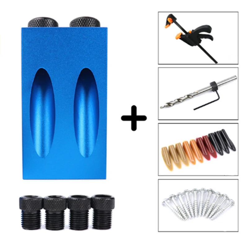 Промо-акция! Деревообрабатывающий карман отверстие джиг комплект 6/8/10 мм угол