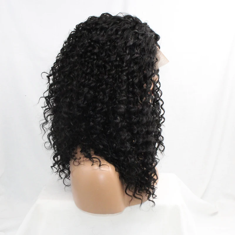 

Кудрявый синтетический парик DLME, парики на сетке спереди, натуральный черный кудрявый парик, высокотемпературный черный женский парик