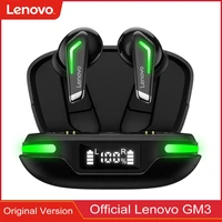 original lenovo gm3 earphone bluetooth wireless headphones low latency headset gamer noise cancelling gaming earphone with mic