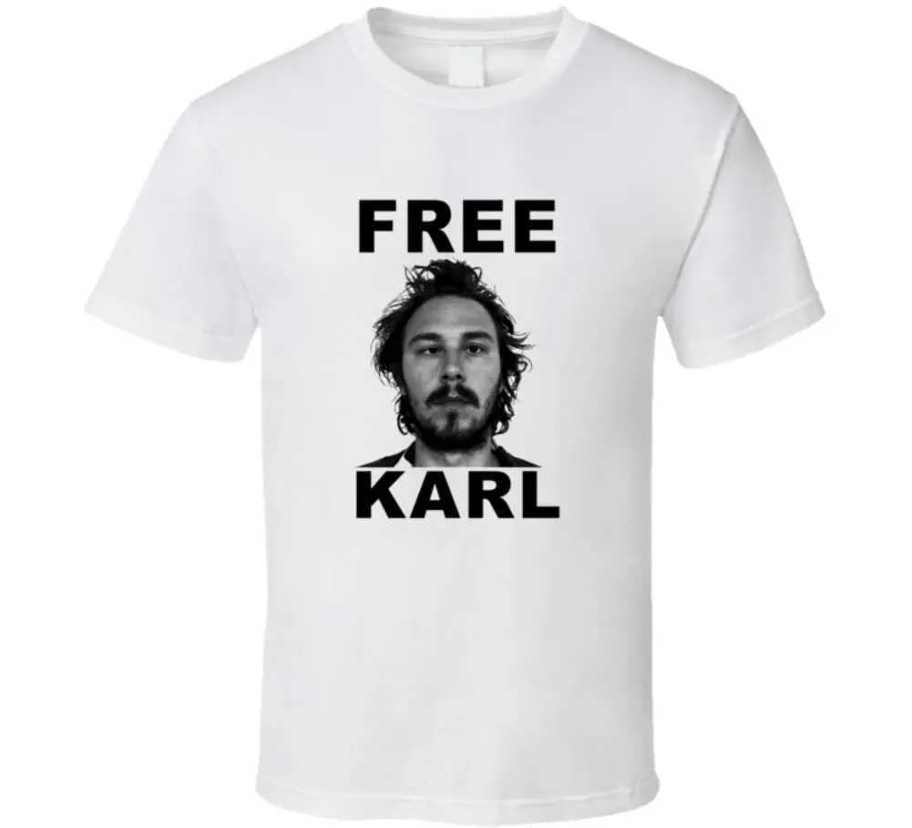 WORKAHOLICS сериал Бесплатная Karl мужские белые футболки одежда Размеры крутые